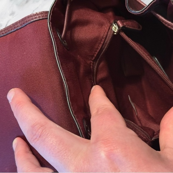 COACH Mini Billie Backpack Burgundy Pebbled Leather - Picture 9 of 11